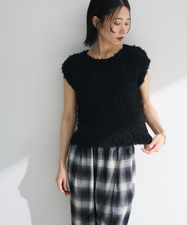 Green Parks ・ｓｗｉｎｇ　ｂｙ　チュールヤーンプルオーバー Black