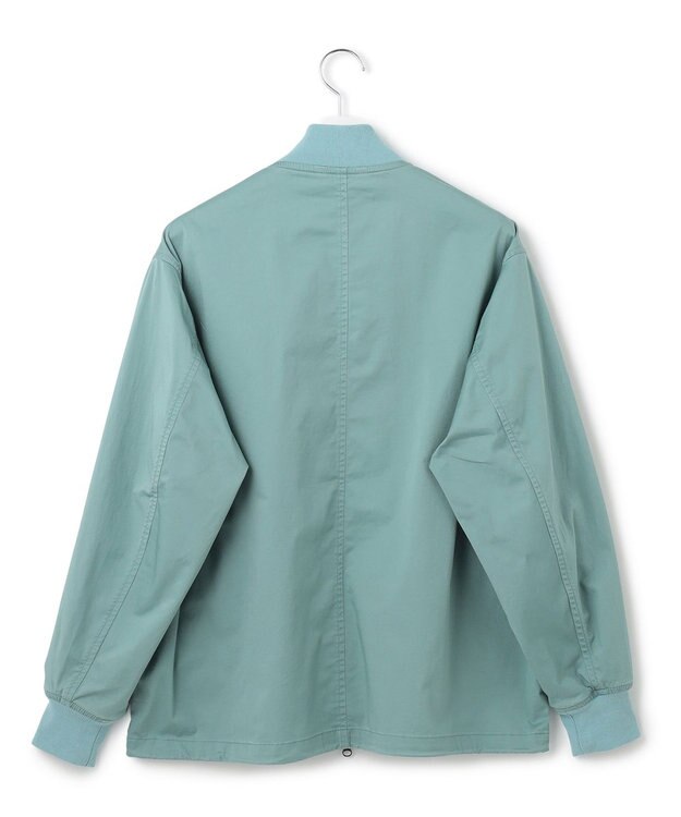 J.PRESS YORK STREET 【UNISEX】サテンストレッチ MA-1 ブルゾン ライトグリーン系