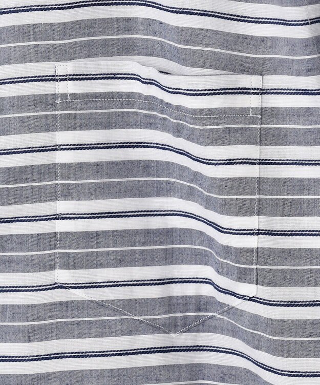 JOSEPH ABBOUD 【清涼感】エアリノマリンボーダーシャツ ネイビー系2