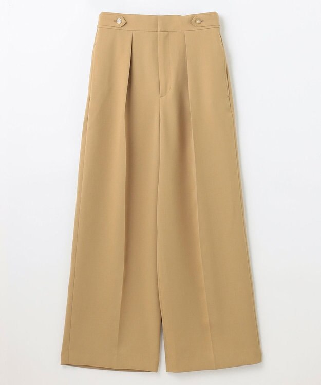 NAVE 【ReNAVE】ウォッシャブルツイル ワイドタックパンツ キャメル系