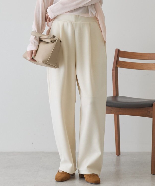 AMERICAN HOLIC フロントタックポンチカーブパンツ Ivory