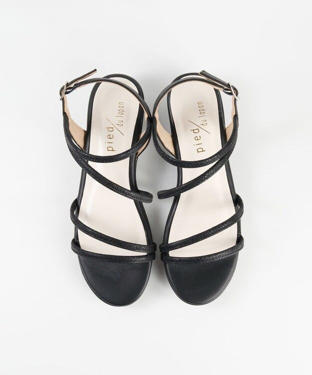 BONTRE 【pied du lapan/ピエドラパン】ナローストラップソールサンダル/50759ZI ブラック