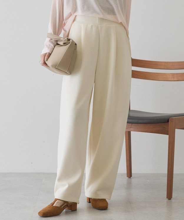 AMERICAN HOLIC フロントタックポンチカーブパンツ Ivory