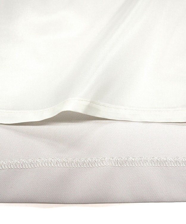 Tiaclasse 【ダブルクロス・洗える】アシンメトリープリーツスカート グレージュ