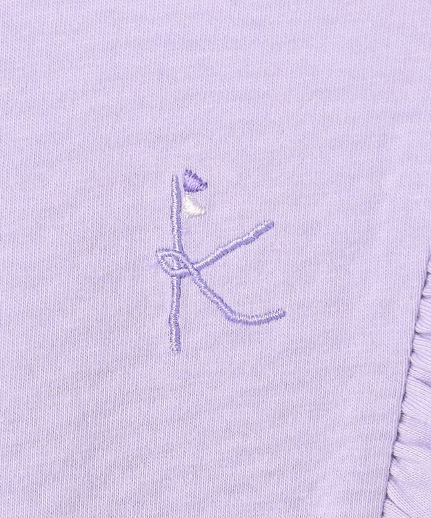 組曲 KIDS 【110-140㎝】 フルールフリルTシャツ ラベンダー