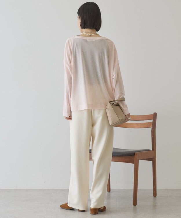 AMERICAN HOLIC フロントタックポンチカーブパンツ Ivory