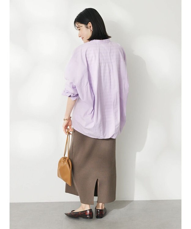 CRAFT STANDARD BOUTIQUE コクーンドルマンシャツチュニック Lavender