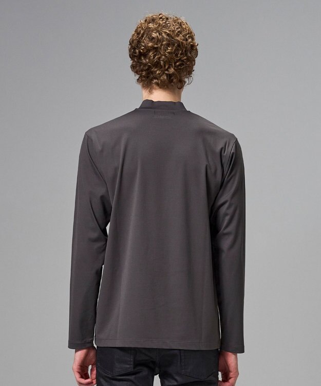 JOSEPH HOMME 新色追加【高機能素材】ハイゲージベアスムース　モックネック長袖Ｔシャツ グレー系