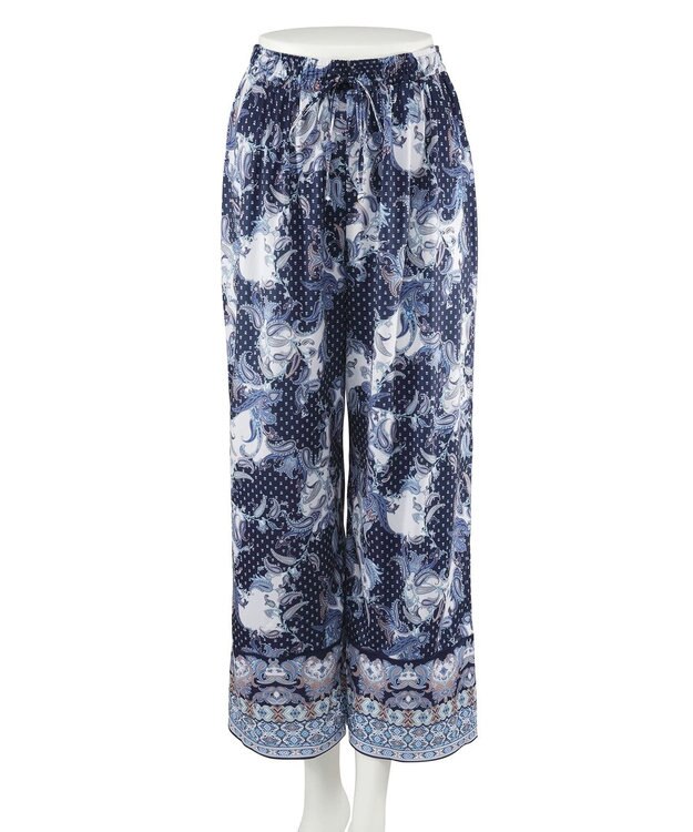 San-ai Resort（三愛水着楽園） ロングパンツセット　13L・15L　【Coral veil（コーラルヴェール）】 ネイビー