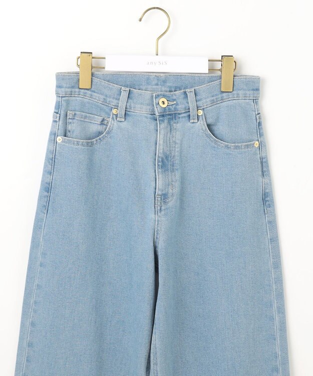 ANY SIS L 【美Denimシリーズ】セミカーブワイド デニム ブリーチインディゴ