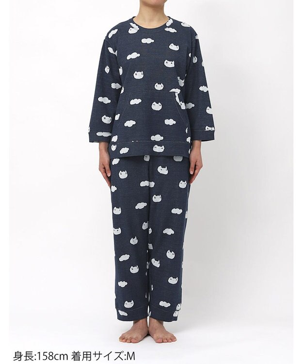 tsumori chisato SLEEP ツモリチサト パジャマ 綿100%(本体) ジャカード 8分袖 長袖 9分丈 レディース UDX218/ワコール コン