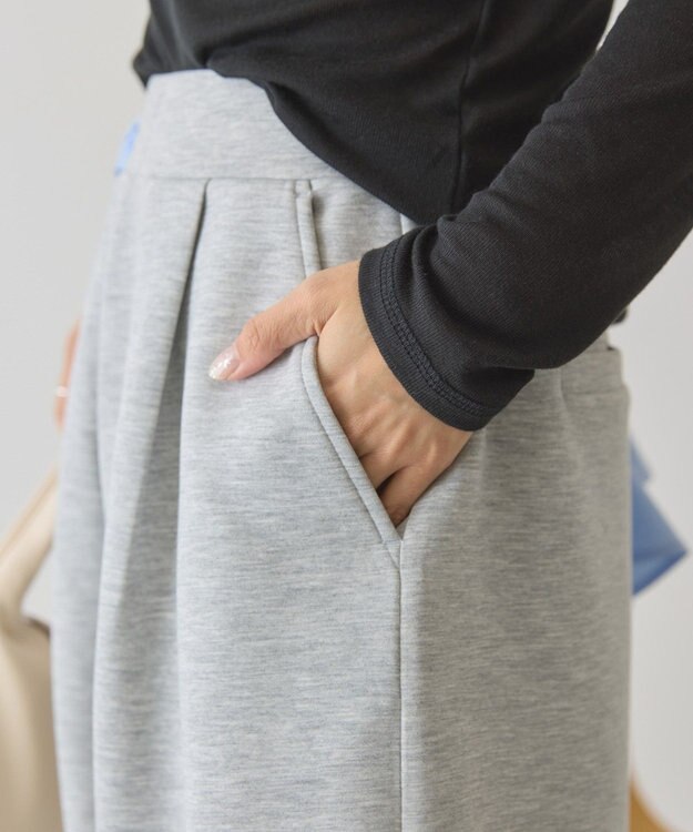 AMERICAN HOLIC フロントタックポンチカーブパンツ Gray Mixture