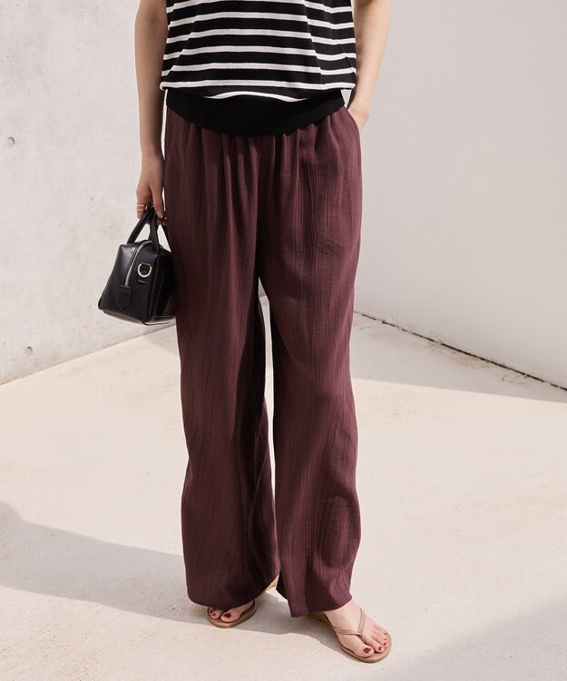 AMERICAN HOLIC 【接触冷感】ワッシャーイージーパンツ Chocolat