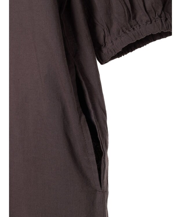 CRAFT STANDARD BOUTIQUE インド綿パフスリーブギャザーワンピース Purple