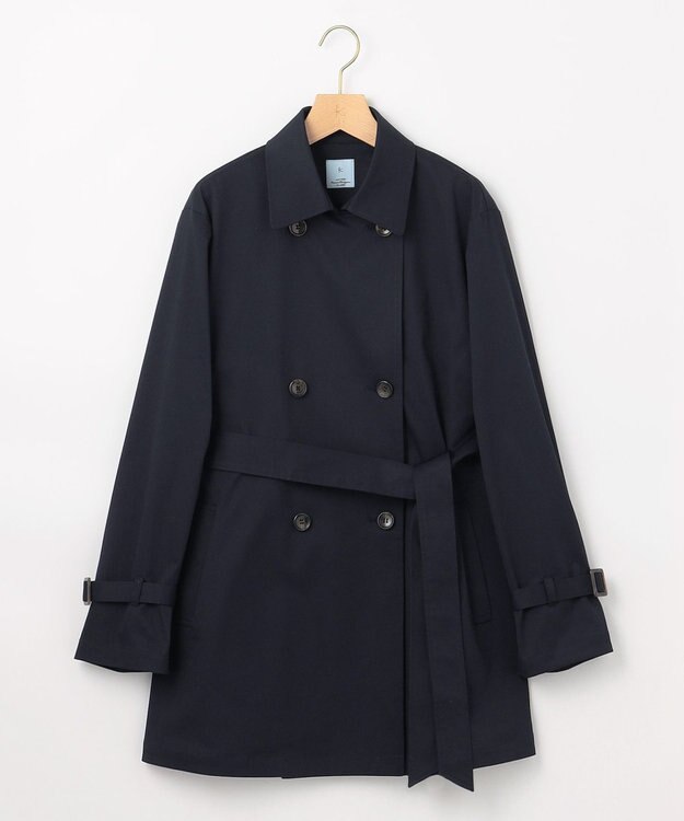 組曲 コットンライクツイル トレンチコート ネイビー系