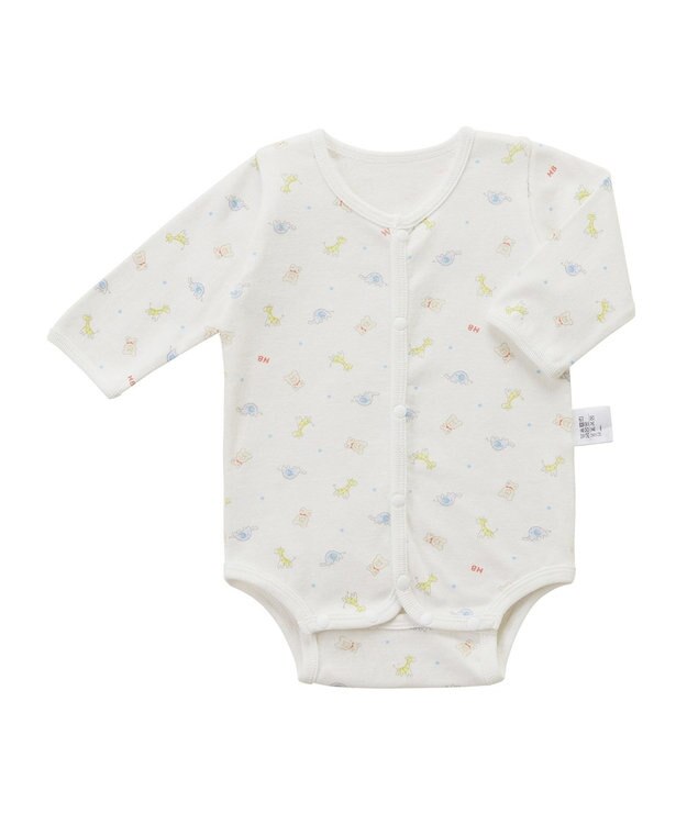 MIKI HOUSE HOT BISCUITS 【60-70cm】 長袖ボディシャツ(前開き) マルチカラー