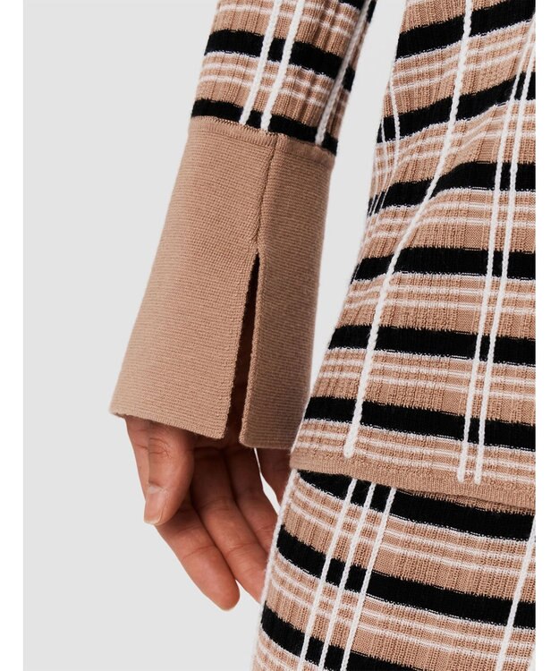 JOSEPH 【洗える】ニットアニメーション　ポロカラーニット Blusher Combo