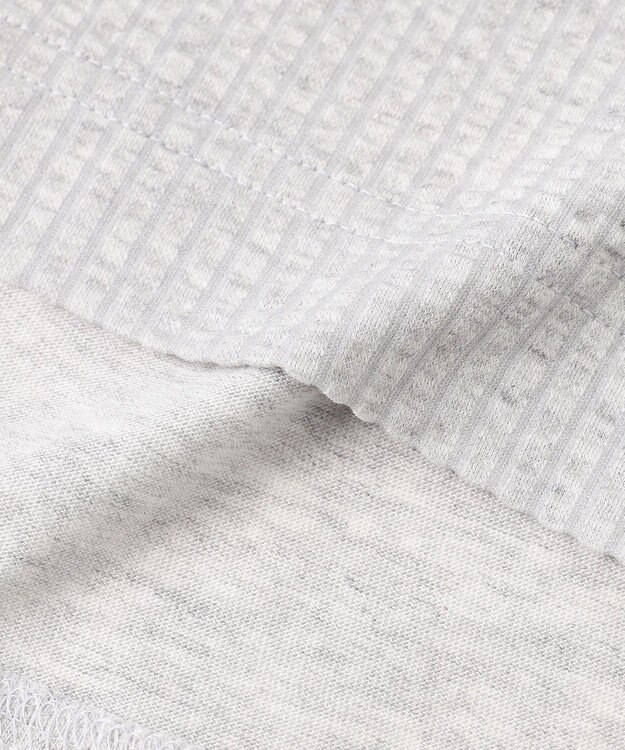 JOSEPH ABBOUD 【オーガニックコットン使用・日本製】JOEコットンサッカー Vネック Tシャツ ライトグレー系7