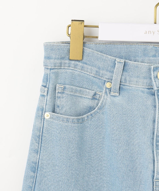 ANY SIS L 【美Denimシリーズ】セミカーブワイド デニム ブリーチインディゴ