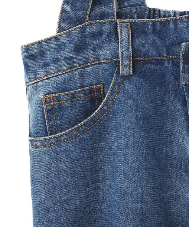 YECCA VECCA デニムMIXデザインサロペット Indigo