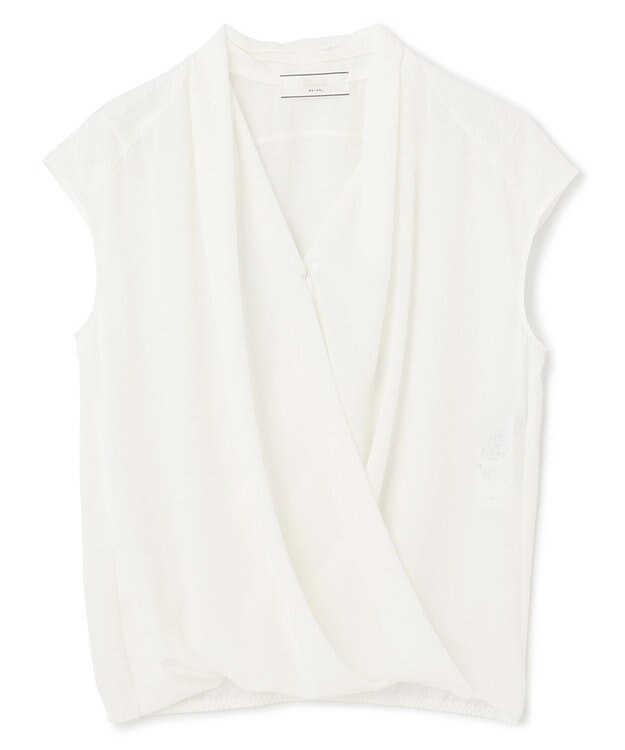 BEIGE， OLIVE / フレンチスリーブブラウス White