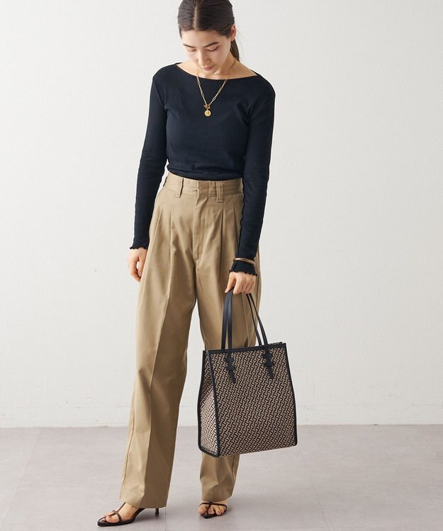 IACUCCI 〈美人百花2月号〉モノグランマ M JACQUARD/RUGA ブラック