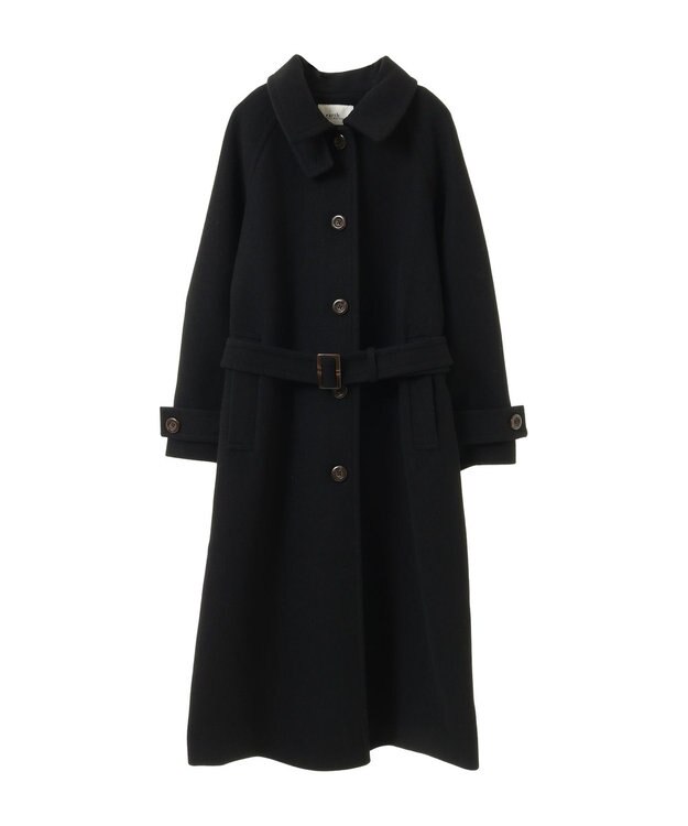 earth music&ecology 2WAYカラーロングコート ブラック