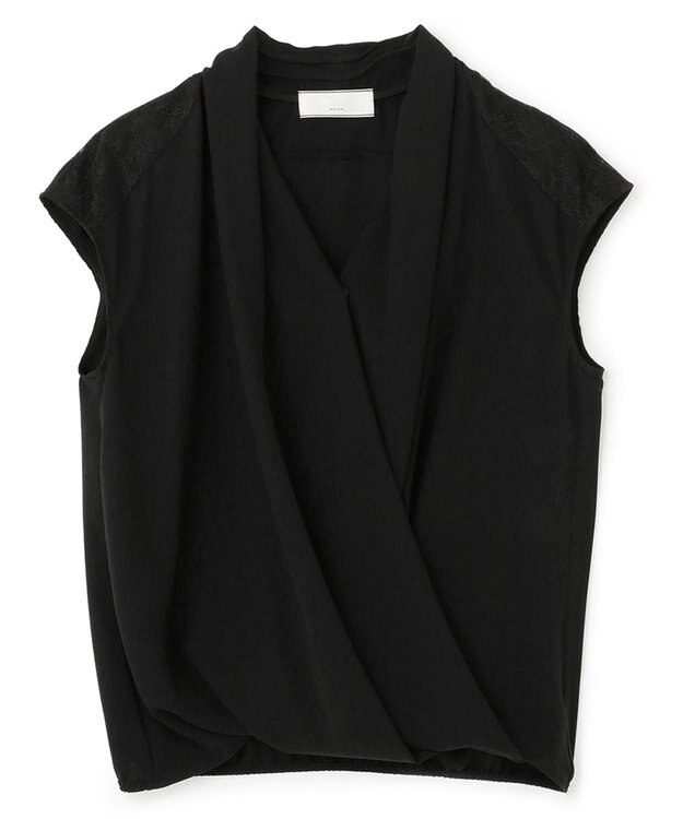 BEIGE， OLIVE / フレンチスリーブブラウス Black