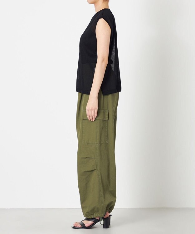 NAVE シアーニット ノースリーブ ブラック系