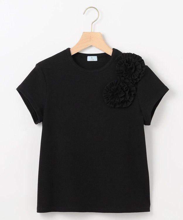 組曲 テレココサージュ Tシャツ ブラック系