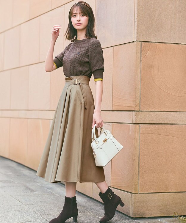 ANY SIS 【2WAY】ベルトアクセントブガッティ バッグ アイボリー