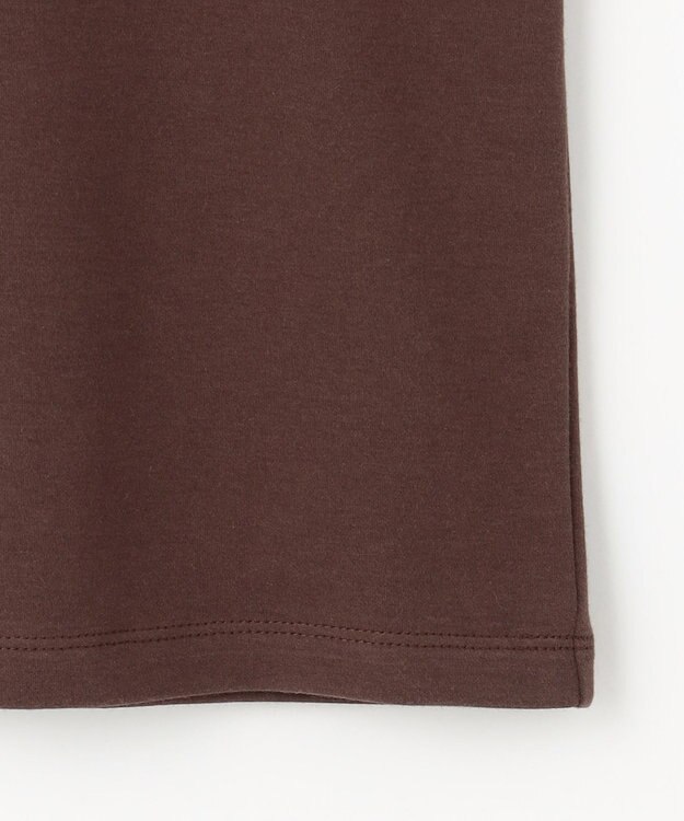 Feroux 【汗ジミが目立たない・洗える】チュール袖パフスリーブ Tシャツ ダークブラウン系
