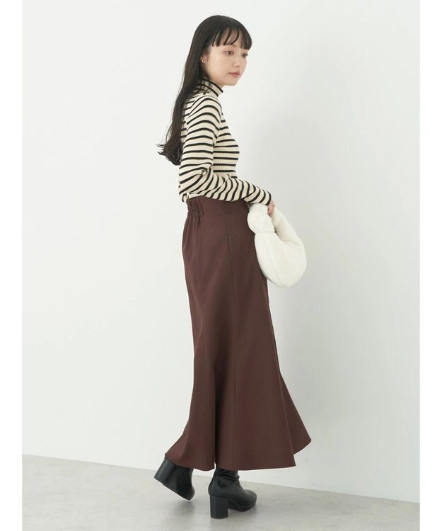 earth music&ecology フロントボタンスカート Brown