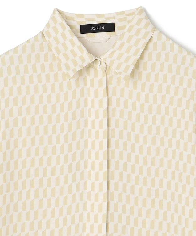 JOSEPH アルコーブプリント　ドレス Pale Olive/Ivory