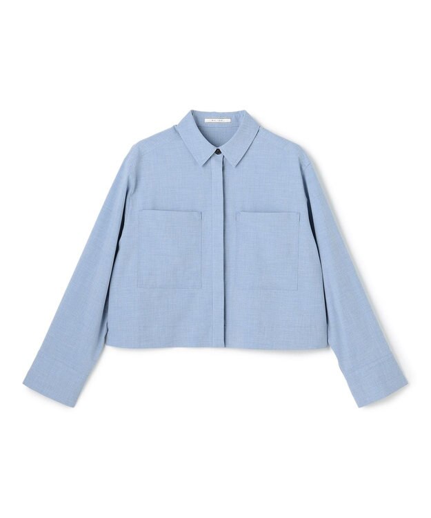 BEIGE， APOPHY / ステッチディテールショートシャツジャケット Sax