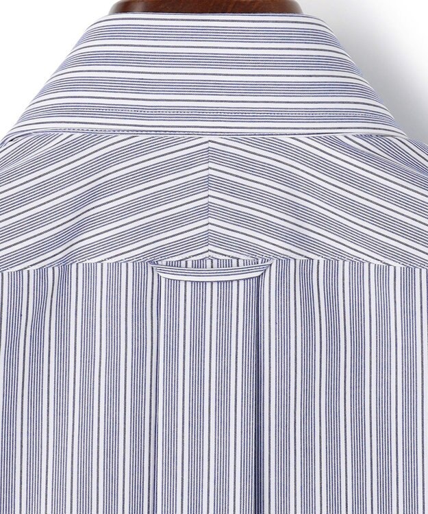 J.PRESS MEN 【PREMIUM PREATS / 形態安定】イングリッシュストライプ ドレスシャツ / レギュラー ネイビー系1