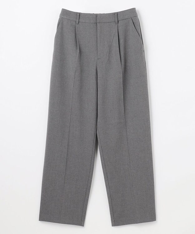 ANY L 【裏起毛/ウエストゴム】ウォームテーパードパンツ チャコール