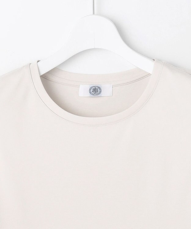 J.PRESS LADIES L 【人気のため追加・洗える】ノースリーブスムースジャージー レース カットソー グレージュ系