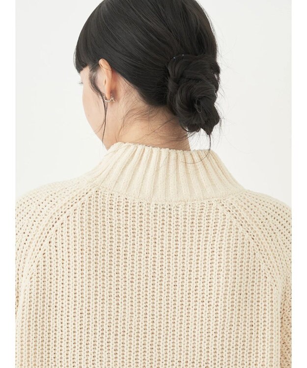 earth music&ecology マットベロアモールチュニック Ivory