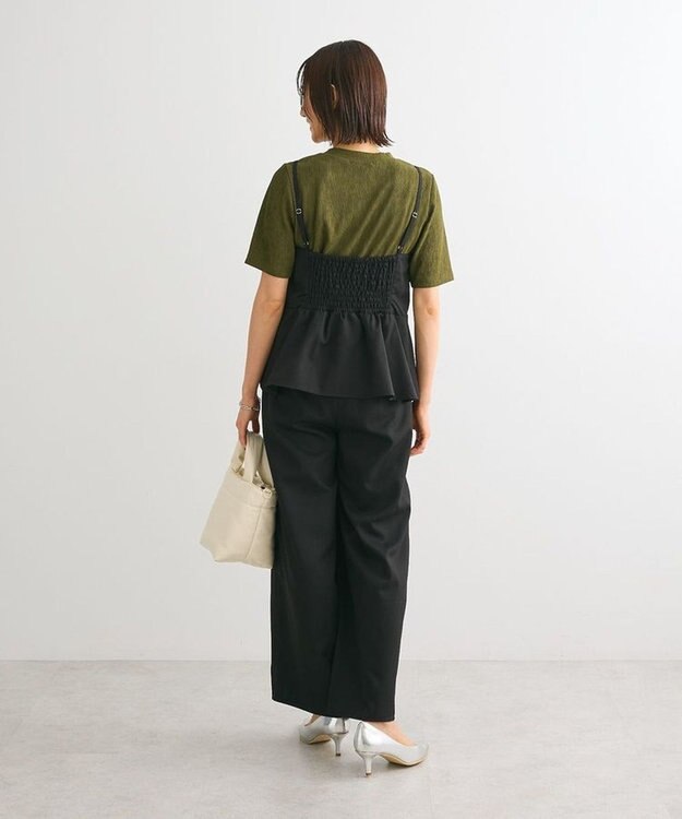 Green Parks ・ＥＬＥＮＣＡＲＥ　ＤＵＥ　ペプラムサロペット Black