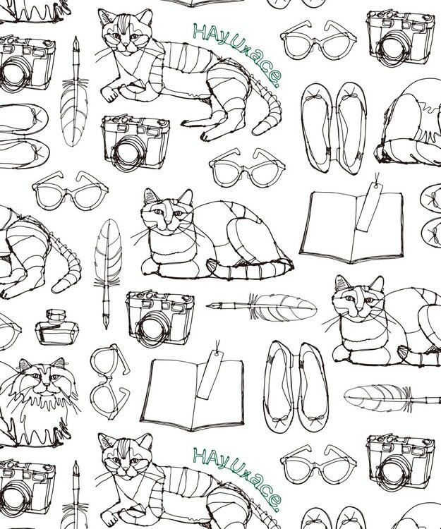 ACE BAGS & LUGGAGE 【折り畳み】 HAyU × ace. マルシェバッグ エコバッグ 猫柄 23L 17871 トラベル