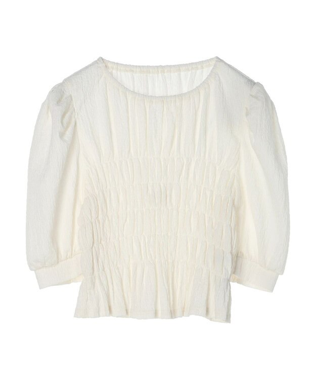 earth music&ecology ポコポコシャーリングトップス White