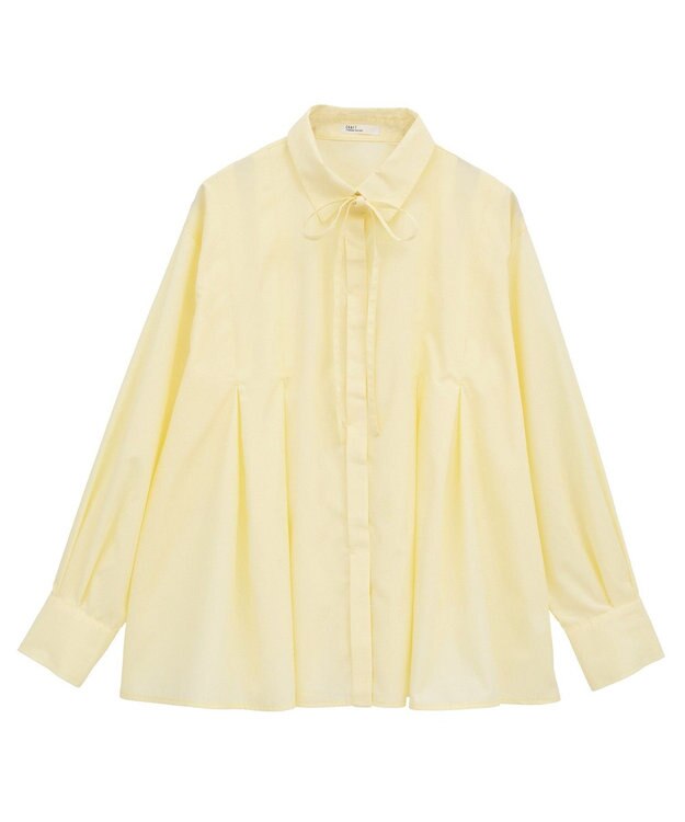 CRAFT STANDARD BOUTIQUE タイ付きタックシャツチュニック Light Yellow
