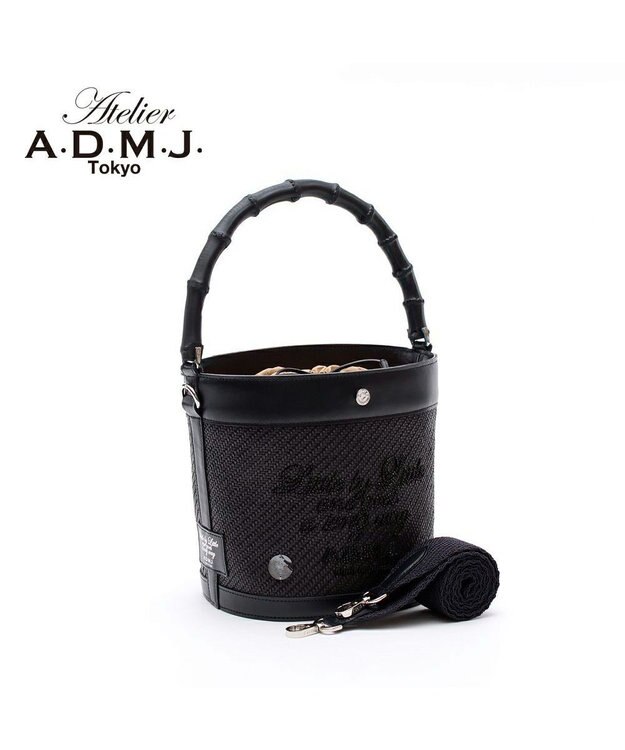 A.D.M.J. パーリヤシンテティカバケット2WAYトート ブラック