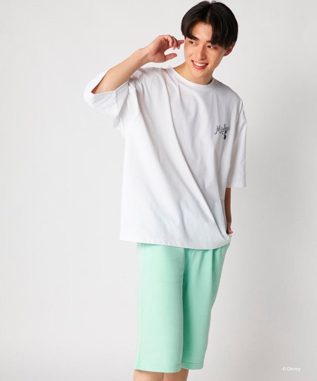 OP／FILA 【Ocean Pacific】ミッキー/水陸両用ビッグTシャツ/ユニセックス ホワイト