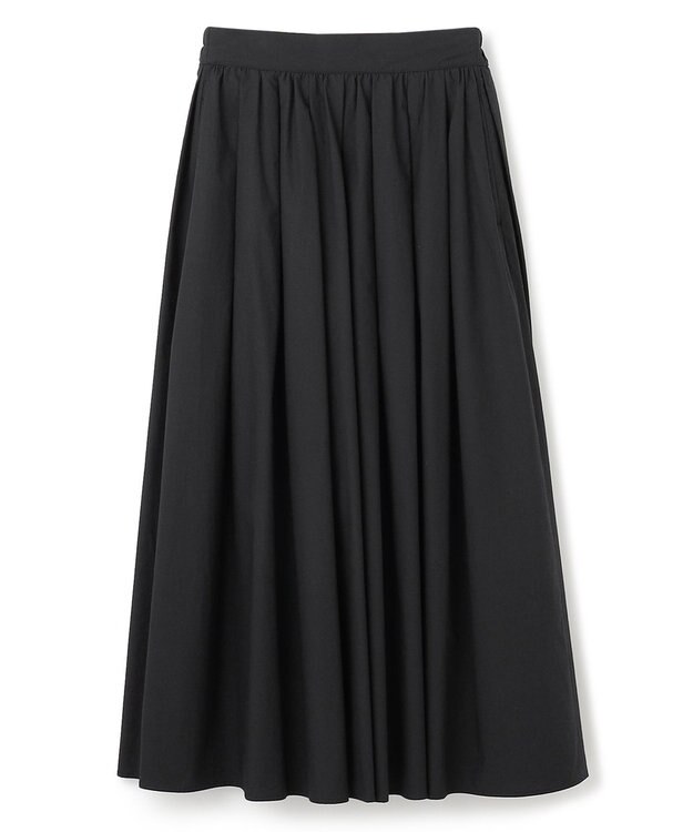 uncrave 【洗濯機洗い可】カラータイプライター フレアスカート（uncrave WHITE） ブラック