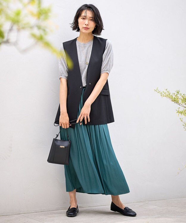 ANY 【セットアップ可能/ストレッチ】イージーケアジレ ブラック