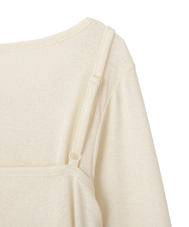 earth music&ecology 【SET2点】ツイストキャミレイヤードカットソー Ivory