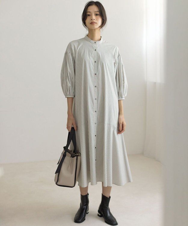 組曲 コンパクトシャーティング ワンピース アイボリー系1