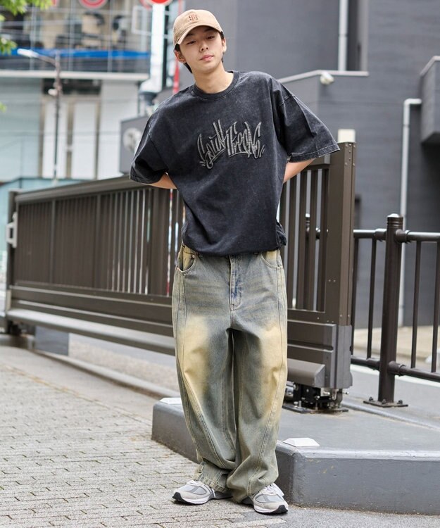 WEGO 【ユニセックス着用ITEM】ワッペンロゴドロストBIG　T（SS） ブラックその他